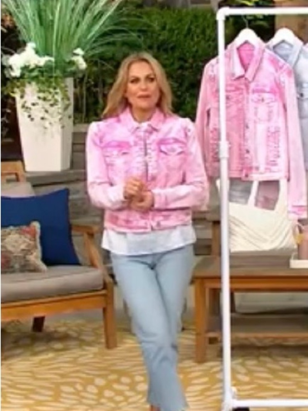 Candace Cameron Bure Pink Denim Jean Jacket
